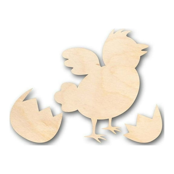 Unfinished Wood Easter Peep Chick Egg Shape - Craft - up to 46" DIY 7" / 1/4"