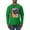 Kelly, variant on Funny Neon Pug | Dean Russo Art Animal Lover Mens Long Sleeve Shirt, Kelly, XX-Large