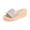 Beige, variant on Women's Rhinestones Platform Sandals Slides Sparkly Crystal Summer Open Toe Slip-on Comfort Soft Sole Home Outdoor Non-Slip Slipper, Beige, 41