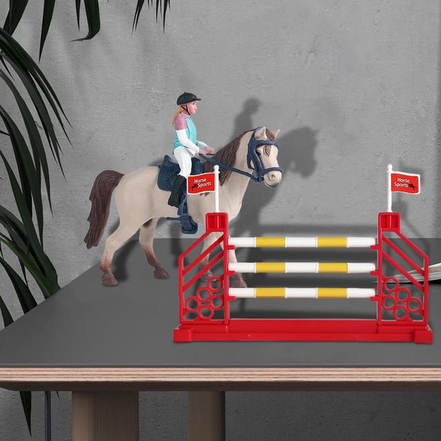 Figuras de caballos realistas de 3 uds., juguetes de caballos con figuras de , valla, caballo, , juego de juguetes para niños, niñas y Mujer