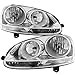 thumbnail image 3 of HEADLIGHTSDEPOT Headlight Halogen CAPA Certified Left And Right Pair Compatible With 2005-2010 Volkswagen Jetta Sedan, 3 of 4
