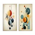 thumbnail image 2 of Designart "Vintage Geometric Mystery of Love Flow II" Modern Geometric Framed Wall Art Set Of 2 - Modern Blue Framed Wall Art Set Of 2, 2 of 6