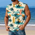 thumbnail image 4 of Yopmin Tropical Tank Tops for Men Palm Tree Print Beach Sleeveless T Shirts Summer Tank Tops for Streetwear Vacation, 4 of 7