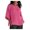 Hot Pink, variant on Womens Linen Shirts Cute Summer Tops Summer Fashion Cropped Sleeves Round Neck Cotton Line Loose Shirt Blouse 2XL