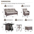 thumbnail image 5 of Bellefurn Patio Furniture Chairs with Side Table Luxury Outdoor Patio Swivel Rocking Chairs Set for Balcony,Porch,Garden, 5 of 6
