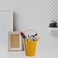 thumbnail image 3 of PTOOTP 6Pcs Yellow Rustic Tinplate Mini Bucket for Gardening and Cleaning 7.5X7.5X7.5Cm, 3 of 8