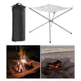 thumbnail image 1 of Chimenea de malla para acampar, soporte para fogatas, estante desmontable para fogatas, malla calefactora para acampar, patio trasero, hogar y jardín , l L DYNWAVEMX Brasero de malla, 1 of 8