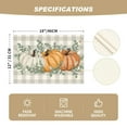 thumbnail image 6 of Smile Orange Pumpkins Eucalyptus Leaves Fall Thanksgiving Table Placemat 4 Set 12 x 18, 6 of 7