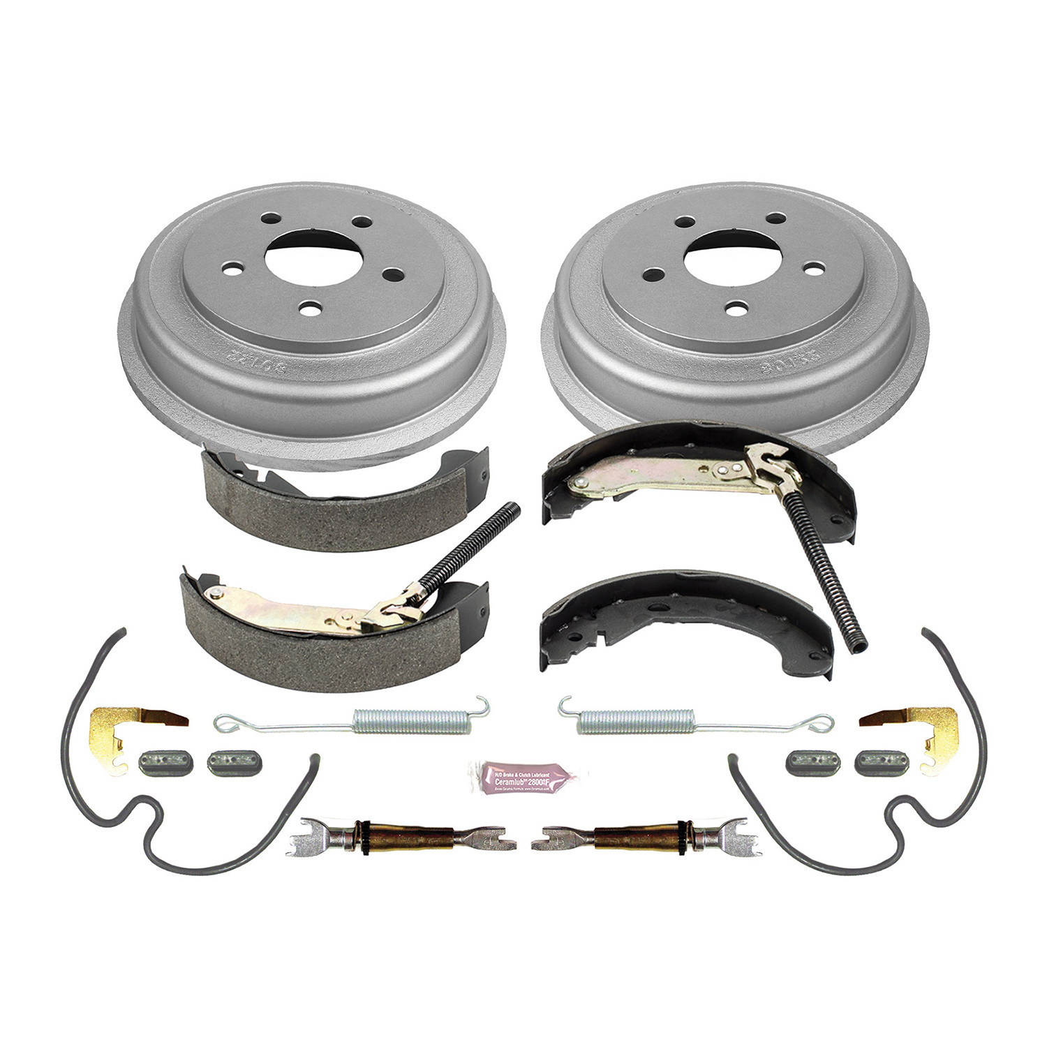 Power Stop Rear Stock Replacement Drum and Shoe Kit KOE15395DK