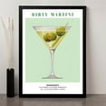 thumbnail image 2 of Eastern Print Dirty Martini Cocktail Poster Art, Bar Cart Liquor Poster, Bar Art, Drinks Art Home Decor For Bar, Pub, Kitchen, Club, Cocktail Prints, Bar Posters (UNFRAMED) 8x12, 11x14, 2 of 4