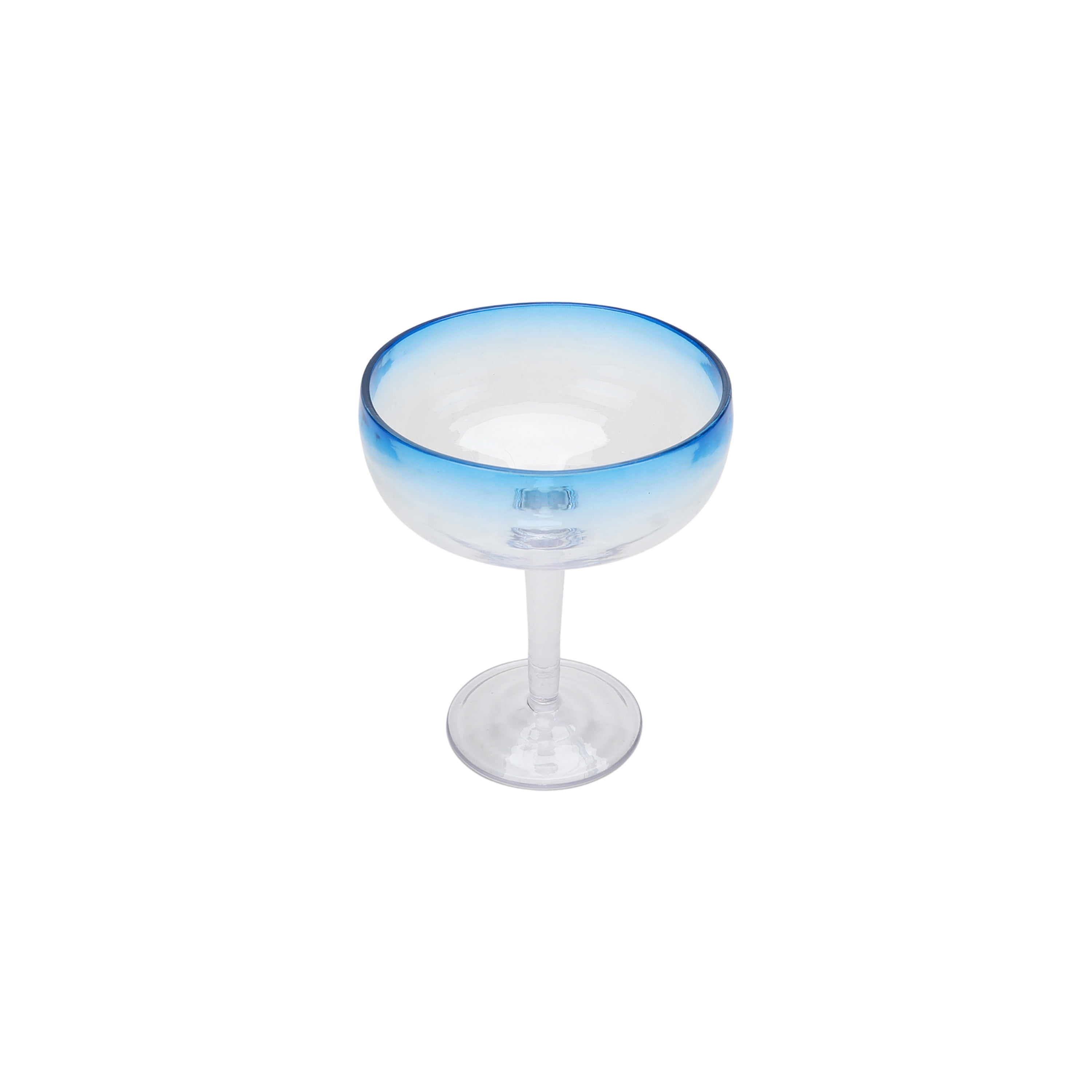 Mainstays by Becky G. & Alejandra 18 oz Acrylic Margarita Glass, Blue Rim