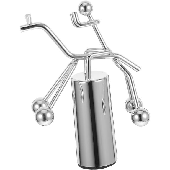 Iron Tumbler Balance Toy for Adults, Swinging Rider Desktop Decoration, Kinetic Desk Ornament, Stress Relief Balance Ball for Home or Office, Gifts for Girlfriend, Boyfriend, Mon, Dad (1PC)