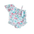 thumbnail image 1 of Maillot une-Pièce pour Bébé Fille, Rayé, Imprimé Crème Glacée, 1 of 7