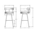 thumbnail image 7 of Amisco Monza 30 In. Swivel Bar Stool - Dark Blue Velvet / Dark Grey Metal, 7 of 7