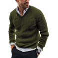thumbnail image 4 of Suéter de cuello en V europeo y americano, suéter de punto de manga larga ajustado a la moda para hombre, suéter de otoño e invierno, 4 of 6