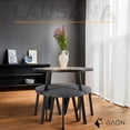 thumbnail image 4 of Mesa de comedor circular moderno negro para 4 personas, 4 of 10