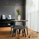 thumbnail image 4 of Mesa de comedor circular moderno negro para 4 personas, 4 of 10