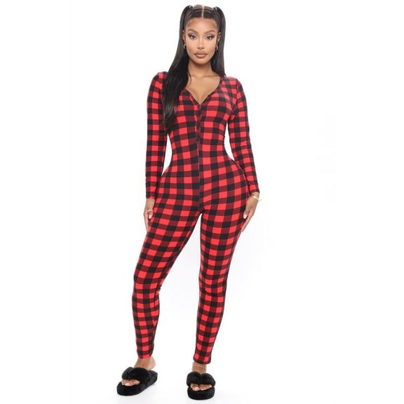 One opening Women Striped One Piece Pajama Union Suit Underwear Set Long Sleeve Romper Jumpsuit Sleepwear