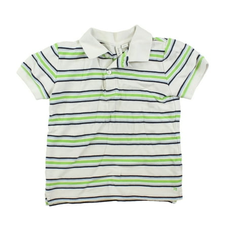 

Pre-owned Janie and Jack Boys White | Blue | Green Polo Shirt size: 5T