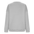 thumbnail image 4 of Gray Womens Sweatshirt Women'S Solid Color Round Neck Oversized Sweatshirt Loose Fit Long Sleeve Light Sweatshirt Loose Blouse Fall Clothes for Women, 4 of 4