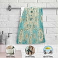 thumbnail image 6 of Qxltty Moroccan Style Pattern Face Towel Set of 2 Polyester Cotton Soft Bath Towels for Bathroom Kitchen Hotel Spa 28.3x14.4in, 6 of 8