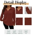 thumbnail image 5 of QINCAO Womens Plus Size Tops Long Sleeve V Neck Polo Shirts Pullover Sweaters Fall Winter 1X-5X, 5 of 7