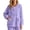 Purple#womens fleece bed jacket, variant on Moxiu Bed Jackets Womens Cozy Soft Fleece Plush Jacket Floral Texture Pajama Top with Pockets Button Front Lounge Sleepwear White,S