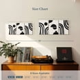 thumbnail image 4 of Elephant Stock Simple Abstract Wall Art - Horizontal Multi Panel Canvas - Lobby Wall Decor - Abstract Multi Panel - Black And White Decor - 26" x 12", 4 of 8