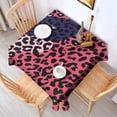 thumbnail image 2 of Pink and Black Of Leopard Print Square Tablecloth,Waterproof Square Table Cover,Wipeable Spillproof Washable Table Cover for Home Kitchen Party Decor 52"x52"(132x132cm), 2 of 6