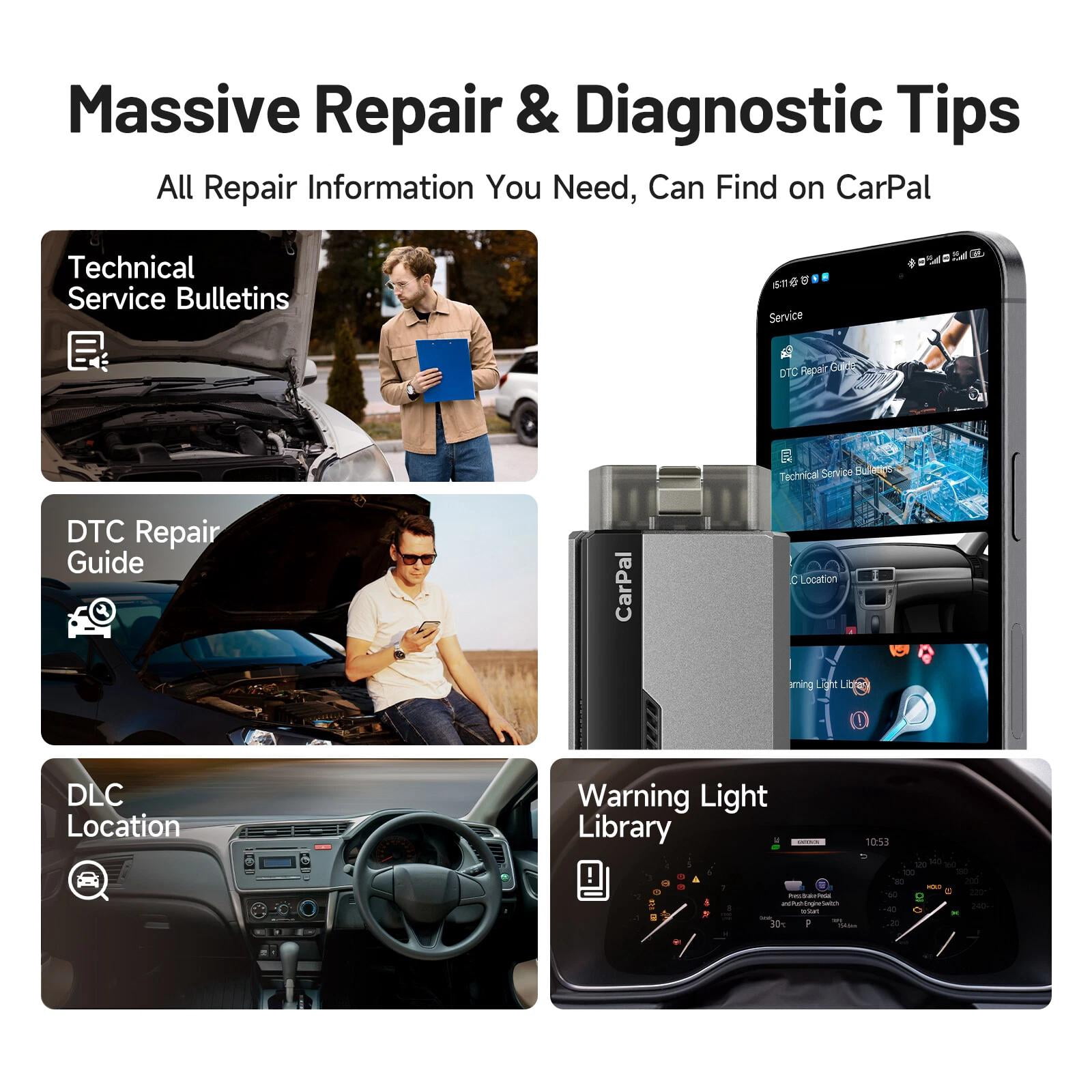 TOPDON OBD2 Scanner Carpal Code Reader Bluetooth, Vehicle Health Check, 6 Maintenance Services,All System Diagnostic iOS & Android