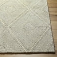 thumbnail image 2 of Hauteloom Alick Boho Diamond Hand Tufted Wool Natural Fiber Soft Area Rug - Traditional Trellis Carpet for Living Room, Bedroom, Dining Room - Cream, Sage - 5' x 7'6" (5x7 Area Rug), 2 of 7