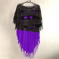 thumbnail image 3 of DondPO Halloween Sweatshirts for Women Women's Oversized Halloween Print Casual Tops Summer Tassels Tshirts Halloween Sweater Halloween T Shirt Purple 2XL, 3 of 3