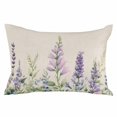 thumbnail image 2 of Purple Lavender King Size Pillow Cover, Pillowcase Protectors with Zipper, Breathable Decorative Throw Pillow Case Cover, Botanical Blossom Motif Leaves Spring Pillow Shams for Couch Sofa 20x36Inch, 2 of 8