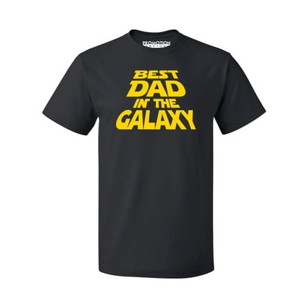 P&B Best Dad In The Galaxy Men's T-shirt, Black, (Best White T Shirt Oprah)