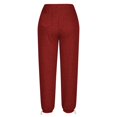 thumbnail image 4 of Baggy Sweatpants Women Casual Drawstring Pants High Waist Cinch Bottom Workout Joggers Lounge Trousers With Pockets, 4 of 5