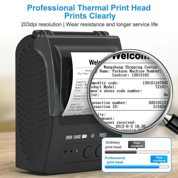 Acheter Mini-imprimante thermique Portable sans fil pour reçus d'étiquettes,  USB BT