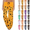 thumbnail image 2 of Fiaer,Womens Halloween Pajamas Pants Ladies Pumpkins Plus Size Pajama Cute Soft Long Bottoms Women Pjs Pj Jammies,Lounge Trousers for Sleepwear Orange S, 2 of 6