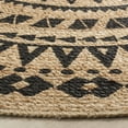 thumbnail image 3 of SAFAVIEH Natural Fiber Zoolander Geometric Jute Area Rug, Black/Natural, 10' x 10' Round, 3 of 6