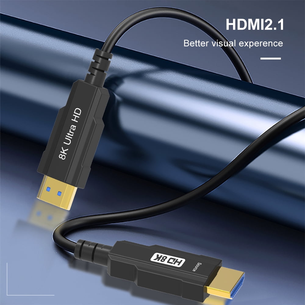 AUBEAMTO 8K HDMI 2.1 Fiber Optic Cable 33ft Supports 4K@120Hz, 8K@60Hz, 7680x4320 Resolution, 48Gbps for PS5 PS4 HDTV etc