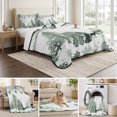 thumbnail image 6 of Quilts Twin XL Size Bedding Set, Sage Green Christmas Lightweight Quilted Comforter, Xmas Tree Snowflake Elk Winter Soft Reversible Bedspread Coverlet with Pillow Covers for All Season, 68" x 98", 6 of 9