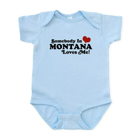 

CafePress - Somebody In Montana Loves Me Infant Bodysuit - Baby Light Bodysuit Size Newborn - 24 Months