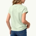 thumbnail image 5 of Zpanxa Girls Shirts, Girls Summer Tops Kids Summer Solid Color Short Sleeve Round Neck T-shirt Top Kids Green 5 Years, 5 of 8