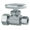 PlumbCraft 1/2 in. Compression in. X 3/8 in. Compression Chrome Plated Straight Valve