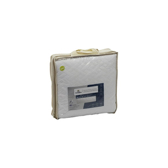 Protector de Colchón Ultrasonic JENIN HOME Impermeable King Size Color Blanco