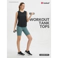 thumbnail image 6 of BALEAF Women's Sleeveless Workout Tops Athletic Racerback Tank Top High Neck Yoga Running Shirts Loose Fit Gym Tennis Black L, 6 of 6