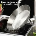 thumbnail image 4 of Stainless Steel Round Pizza Pan | Flat Bottom Cake Pan | 18×18×3cm | Silver Oven Baking Dish | Durable Metal Cooling Tray | Household Large Chicken Bakeware | 1pc, 4 of 6