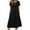 Black, variant on Zeagoo Summer Dresses for Women 2025 Casual Midi Dress A Line Pleated Sundress Short Sleeve Dress Flare Sundress