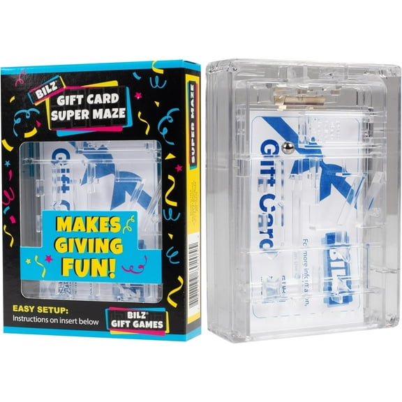 BILZ Super Maze - Gift Card Puzzle Game for Ages 8 - Easy Fun Setup - Fits Gift Cards, Cash (Folded), and Notes - Perfect for Birthday & Graduation Gifts