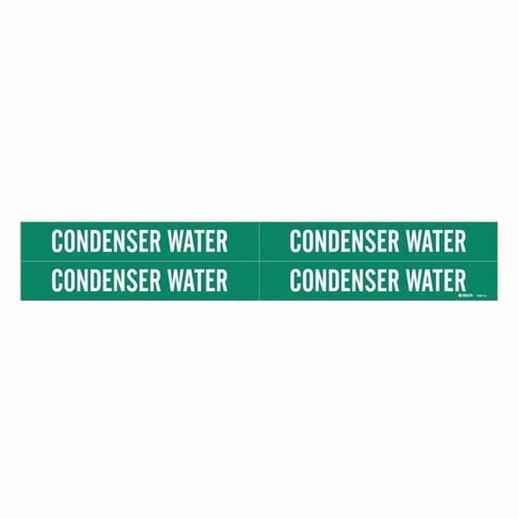 Brady Pipe Markr,Condenser Water,1 1/8in H 7067-4