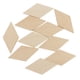 thumbnail image 1 of Adornos de madera a cuadros con rodajas de madera natural sin pintar para hacer tú mismo 10 piezas 100x50 mm, 1 of 9